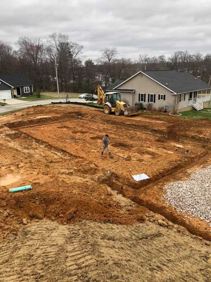 Excavation site prepared by Suttles Construction